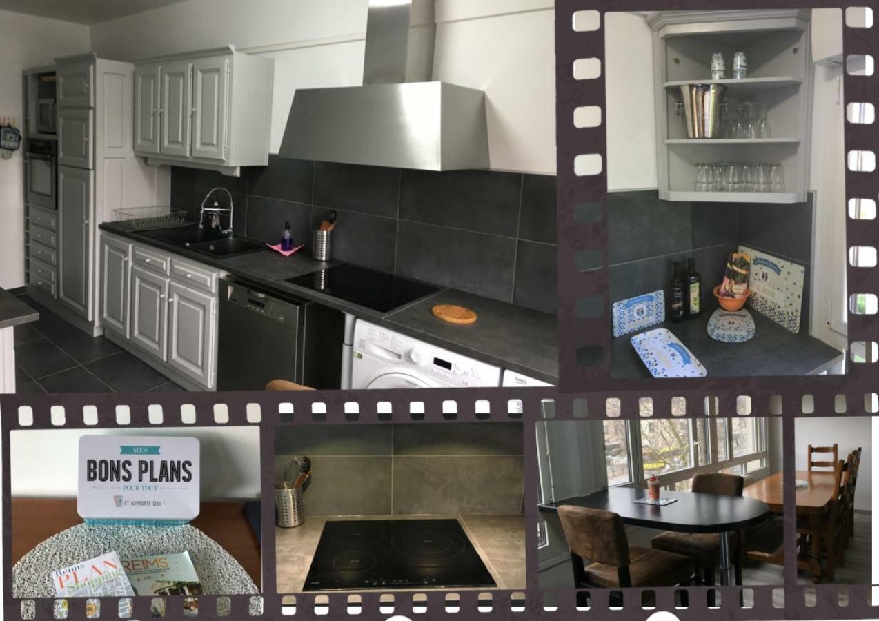 Bedinreims "Burgundy Bottle" 110M2 Exceptional, 4 Chambres Doubles, 2 Bain, Free Park & Wifi, Tout Equipe Exteriér fotografie